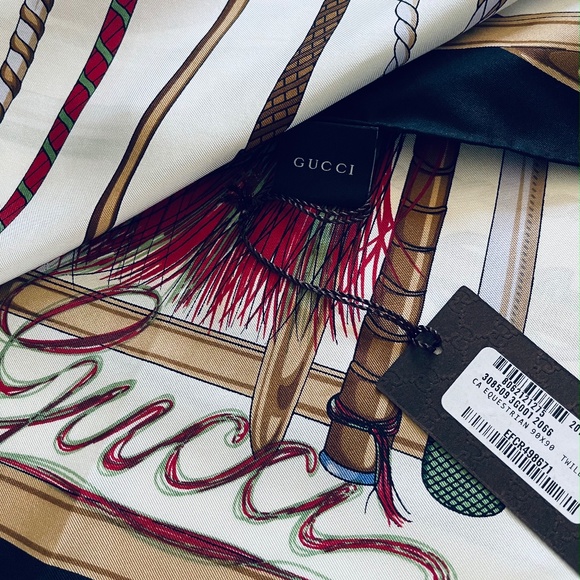 Gucci Equestrian Silk Scarf Gucci Gift Box - Picture 5 of 6
